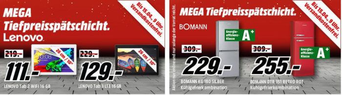 Knaller! Media Markt Mega Tiefpreisspätschicht mit Smartphones & Tablets, Haushaltsgroßgeräten, Kopfhörer u. Pfannen zum Bestpreis