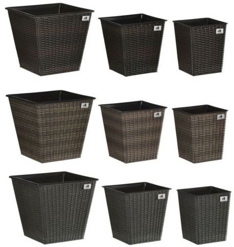 3er Set Gartenfreunde Polyrattan Pflanzenkübel ab 31,49€