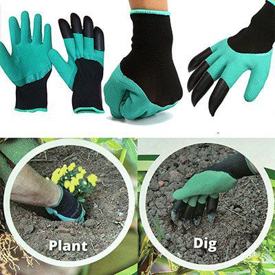 1 Paar Handschuhe mit Grabspitzen (Krallen) für die Gartenarbeit für 1,99€