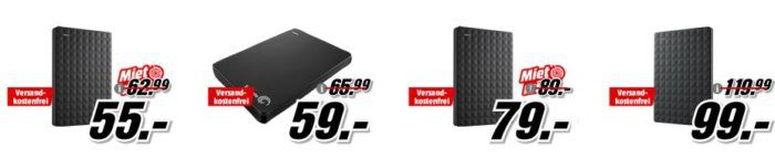 Media Markt SEAGATE Tiefpreisspätschicht   günstige Festplatten ab 55€