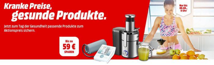 Media Markt Aktion: Gesunde Produkte   günstige Wellnes, Gesundheitsgeräte wie Entsafter, Waagen, Activity Tracker