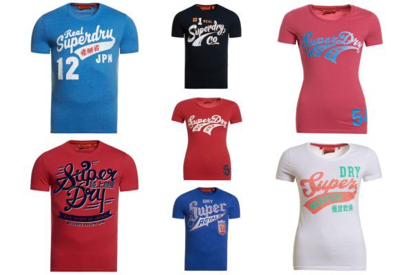 Superdry Damen & Herren T Shirts   verschiedene Modelle verfügbar für je 20,95€