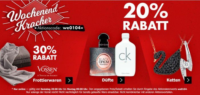 Karstadt Kracher mit z.B. 20% auf Düfte, Sportschuhe, Halsschmuck, Venti Fashion und mehr