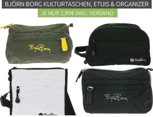 Björn Borg Kulturtaschen & Etuis Ausverkauf für je 2,99€