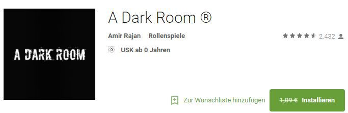 A dark Room (Android) gratis statt 1,99€