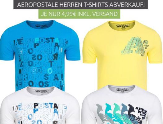 Aeropostale A87  Herren Logo T Shirts Restbestände für je 2,99€