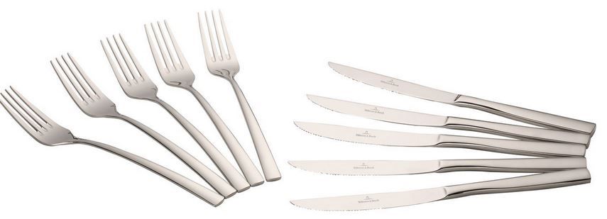 Villeroy & Boch Piemont   Edelstahl Steakbesteck 12 teilig für 29,99€ (statt 60€)