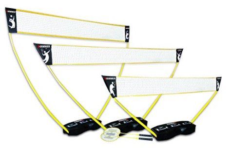 Badminton & Tennis Hammer 3 in 1 Netze-Set für Volleyball 
