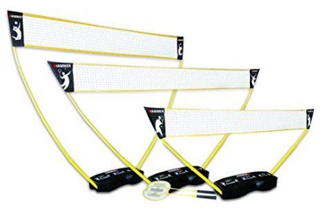 Hammer 3 in 1 Netz Set (Volleyball, Badminton, Tennis) für 48€ (statt 60€) + 2 Badmintonschläger