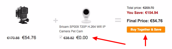 Vorbei! SJCAM M20 Action Cam für 57,61€ (statt 106€) + gratis Sricam SP009 720P IP Kamera