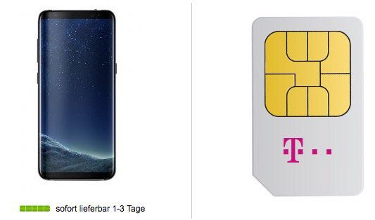 Galaxy S8 + Magenta Zuhause M mit EntertainTV + Magenta Mobil XS für 66,36€ mtl.   nur junge Leute