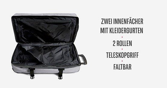 Eastpak Trolley mit Rollen (78 Liter) für 72€ (statt 90€)