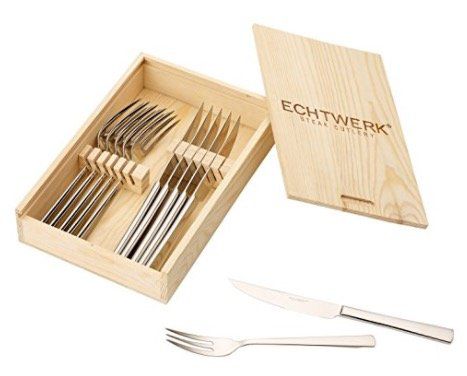 Echtwerk Sarre Steakbesteck 12 teilig + Holzkassette für 21,16€ (statt 29€)