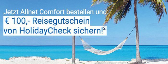 o2 Allnet Comfort mit 1GB LTE für 5,99€ mtl. + gratis 100€ Reisegutschein