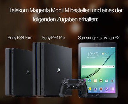 Knaller! Telekom Magenta Mobil M + Sony Xperia XZ Premium + PS4 slim + Kopfhörer für 56,99€ mtl.