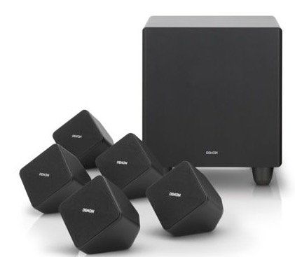 Denon SYS 2020   5.1 Heimkino Lautsprecher System mit aktivem Subwoofer für 119€ (statt 179€)