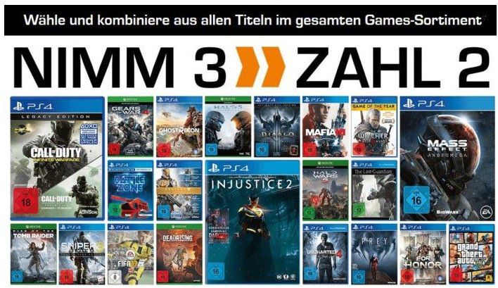 Abgelaufen! 3 Games kaufen und nur 2 bezahlen   günstige Games für viele Konsolen und PC