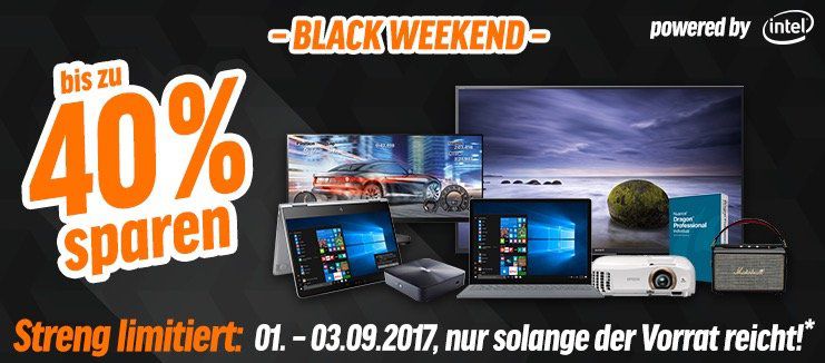 Bis zu 40% Rabatt beim Notebooksbilliger Black Weekend   z.B. HP 15 bs059ng Notebook für 389,64€ (statt 478€)