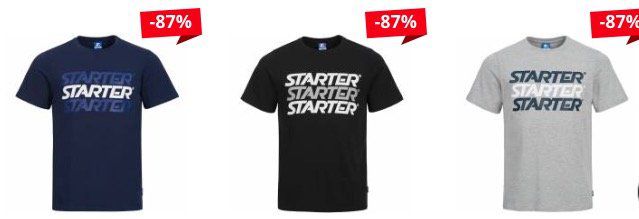 Starter Herren Logo T Shirts für je 3,33€ zzgl. VSK (statt 14€)