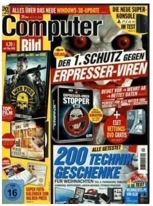 Computer Bild Jahresabo (26 Ausgaben) inkl. DVD für 136,50€ inkl. 120€ Amazon Gutschein