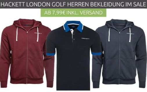 HACKETT LONDON Tipped Herren Poloshirts o. Hoodies statt 38€ für 17,99€   oder T Shirts für 7,99€