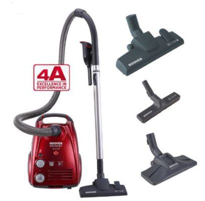 Hoover Sensory SN75   Bodenstaubsauger Rot Metallic mit Zubehör für 59,99€