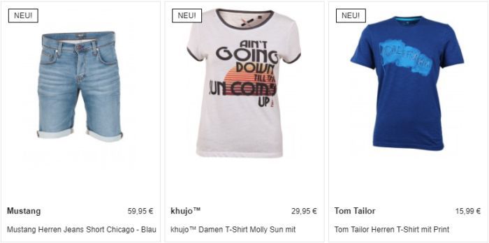 20% Extra Rabatt auf Shirts und Shorts bei Jeans Direct bis Mitternacht!