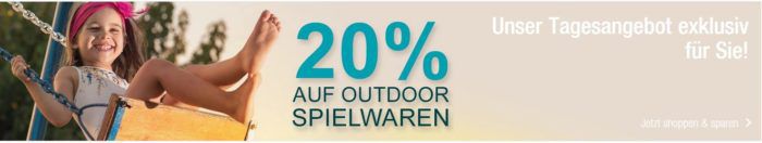 Galeria Kaufhof Dienstag Angebote: heute 20% Rabatt auf Outdoor Spielwaren