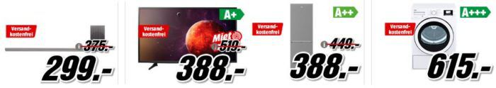 Neues Media Markt Marken Sparen: günstige Geräte von LG, beko, Panasonic und Telefunken