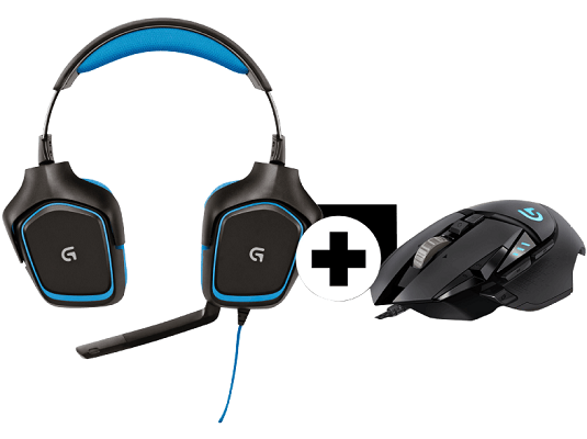 Logitech Gamingbundle mit G430 Headset + G502 Gaming Maus für 55€ (statt 106€)