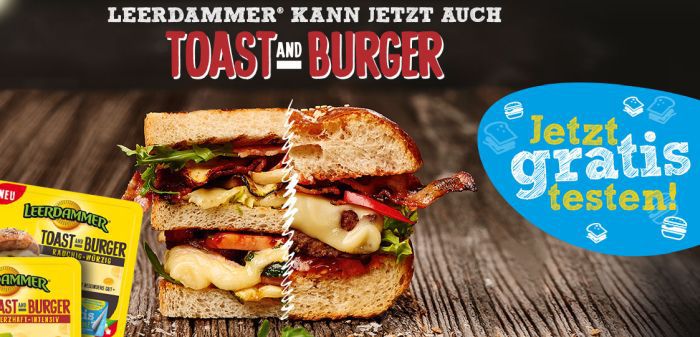 Leerdamer Toast and Burger gratis