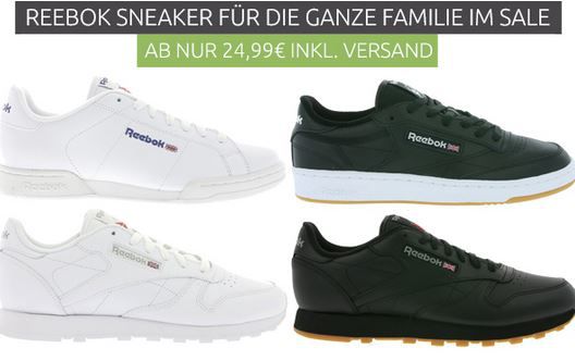 Reebok Schuhe für Damen und Herren bereits ab 17,99€