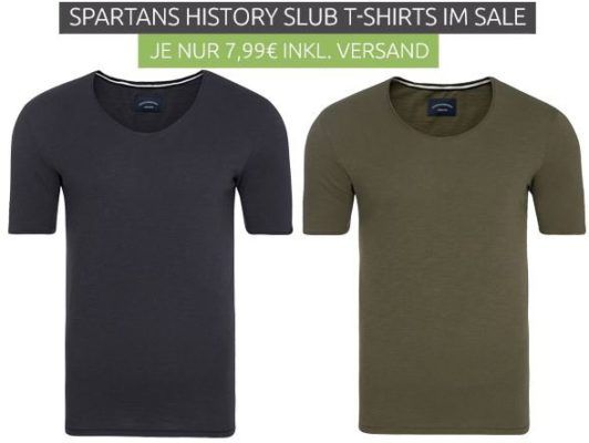 Spartans History Slub   Herren T Shirt für je 7,99€