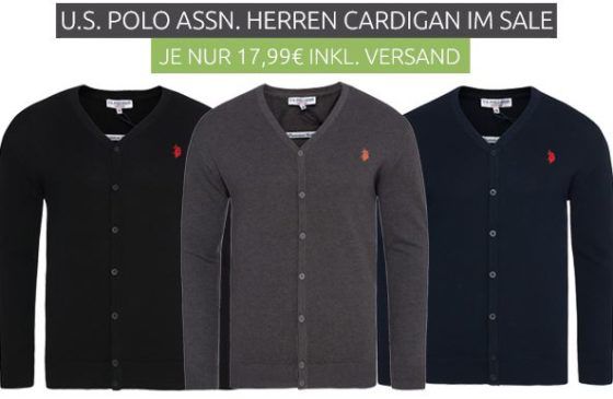 U.S. POLO ASSN. Cardigan   Herren Strickjacke für je 17,99€