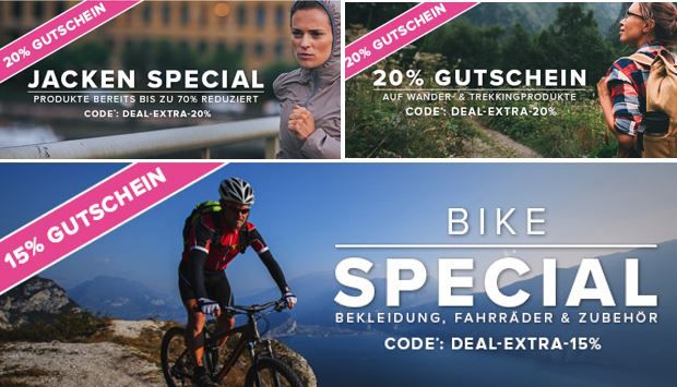 Valola 70% Sale + 20% auf Jacken, Wander & Trecking   15% im BIKE Spezial