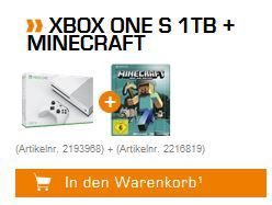 Xbox One S   1TB + Minecraft Steelbook Edition für 199€ (statt 251€)