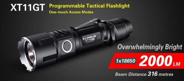 Klarus XT11GT Tactical LED Taschenlampe für 47,60€ (statt 74€)