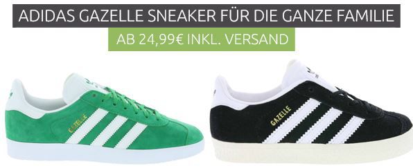 adidas Gazelle Sneaker für die ganze Familie ab 24,99€