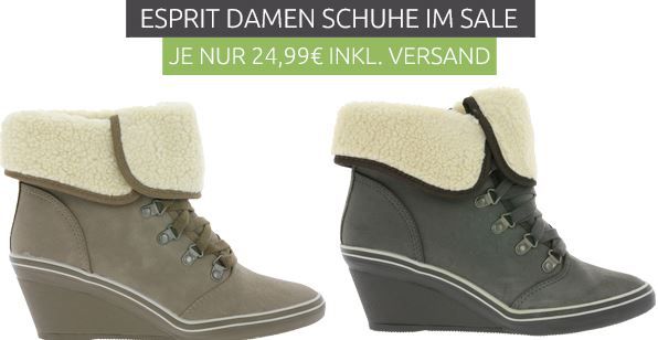 Esprit Damen Sneaker mit Keilabsatz für 24,99€
