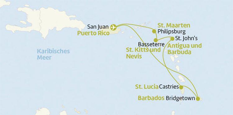 8 Tage Karibik Kreuzfahrt mit der Adventures of the Sea inkl. Vollpension, Flug & Zug zum Flug ab 1299€ p.P.