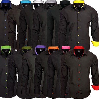 RUSTY NEAL Herrenhemd Black Edition (SlimFit) für 16,95€