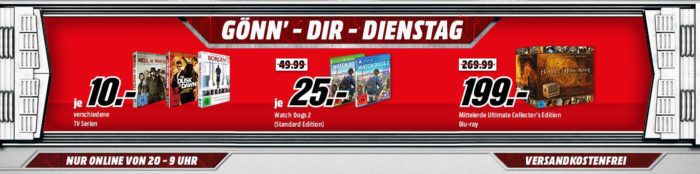 3 Aktions Games für PS4, XBox one, Nintendo 3D für 55€ uvam. im Media Markt Dienstag Sale