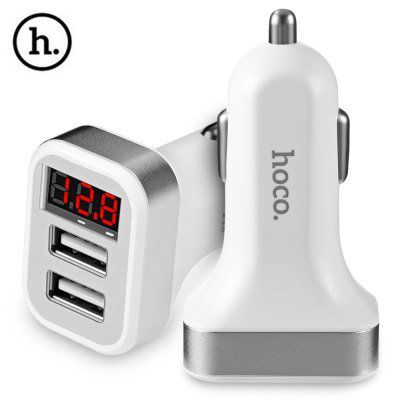 HOCO Z3 Smart Car Dual USB Charger mit LCD Display für 2,66€