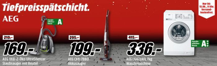 Media Markt AEG Tiefpreisspätschicht   günstige Elektrogeräte z.B. Fieberthermometer für 2,50€