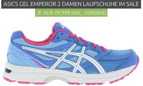 asics Gel Emperor 2   Damen Laufschuh statt 47€ für nur 29,99€