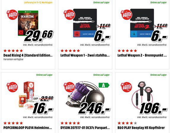 Heiße Sommerpreise bei Media Markt   z.B. Dyson DC 37c Parquet Staubsauger für 246€ (statt 277€)