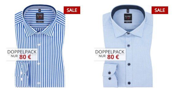 Marken Hemden im Doppelpack bei Hirmer   z.B. 2er GANT Hemden für 120€ oder 2er Tommy Hilfiger für 70€