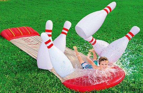 Bowling Wasserrutsche Slide n Splash + 6 Pins für 22,94€ (statt 50€) dank 15% Rabattaktion