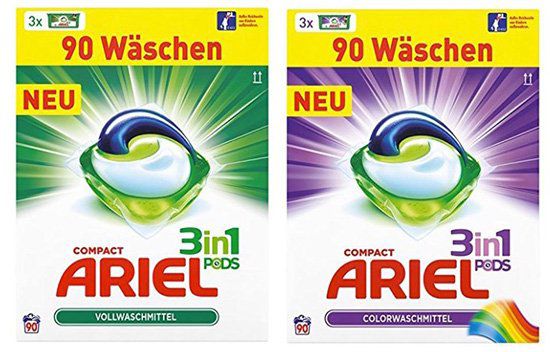 Ariel 3 in 1 Pods Color oder Vollwaschmittel (90 Waschladungen) für je 14,99€ (statt 20€)   nur Primer!