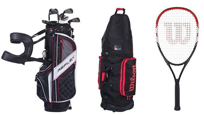 Wilson Golf, Tennis und Badminton Sale bei vente privee   z.B. Travel Cover Golfbag ab 57€ (statt 79€)